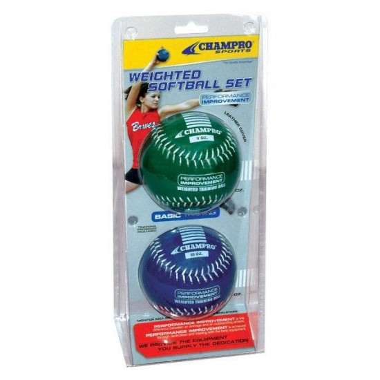 Champro Basic Weighted Training Softballs - 2 Pack Limit Offer